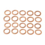 20 x M12*1.5 Copper Oil Drain Plug Gasket Washers for Universal Use