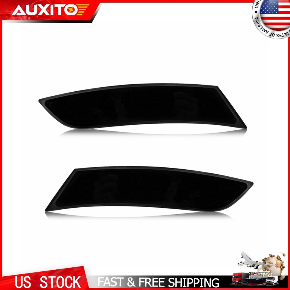 Front Bumper Side Marker Lights Pair Amber Smoked for Cadillac XTS (2013–2017)