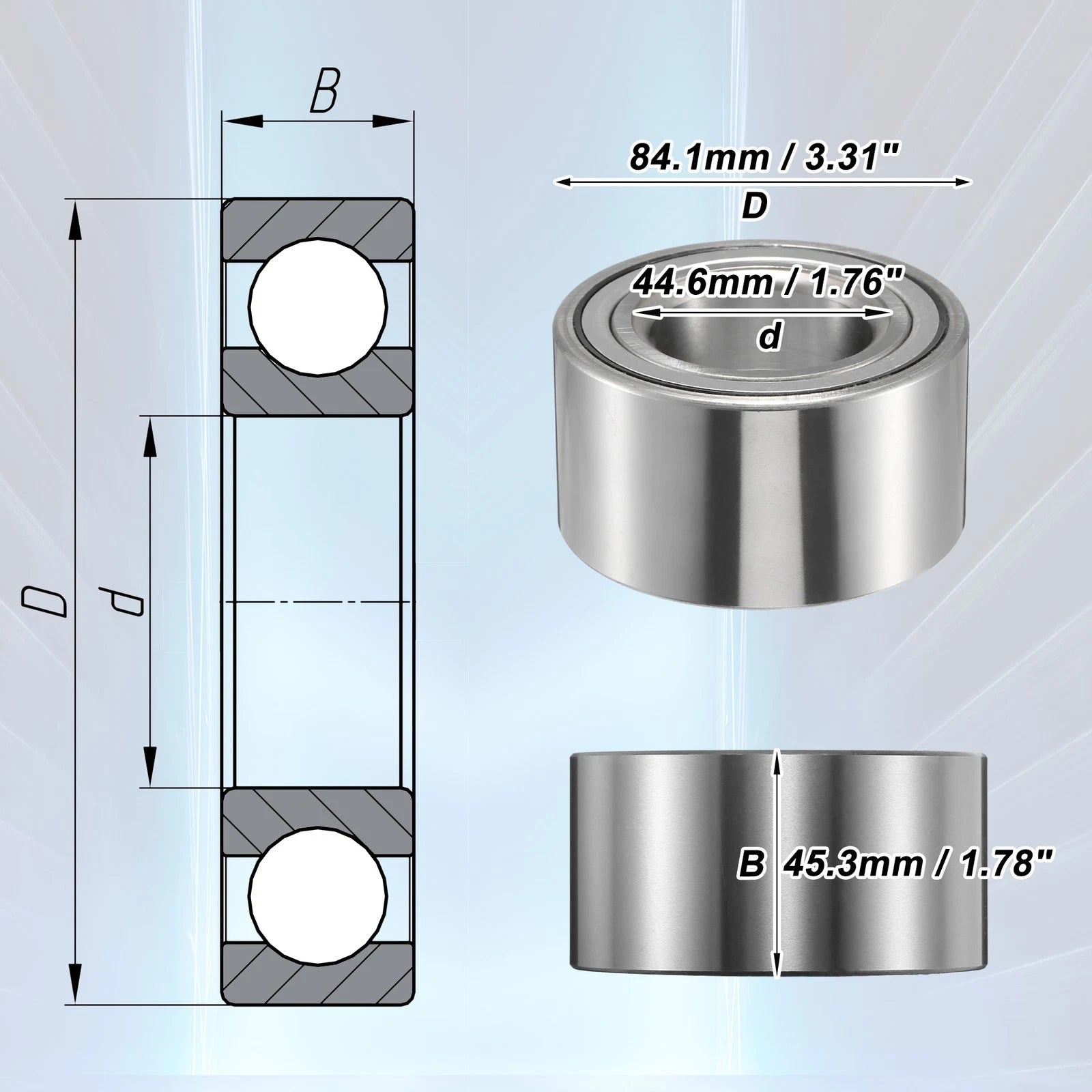 2pcs Front Wheel Bearing for Lexus RX330 (2004–2006) 510063