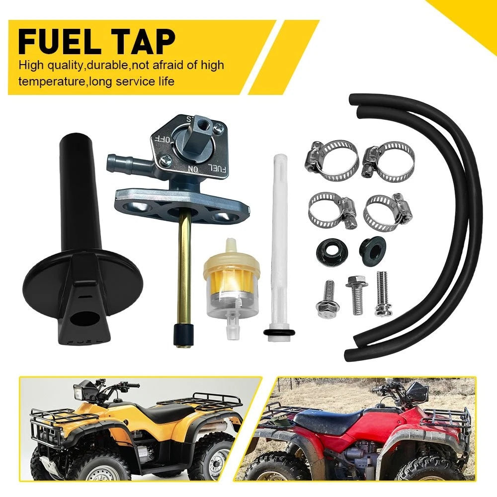 Fuel Gas Petcock Valve & Lever for Honda Recon 250 TRX250 TE TM (1997–2022)