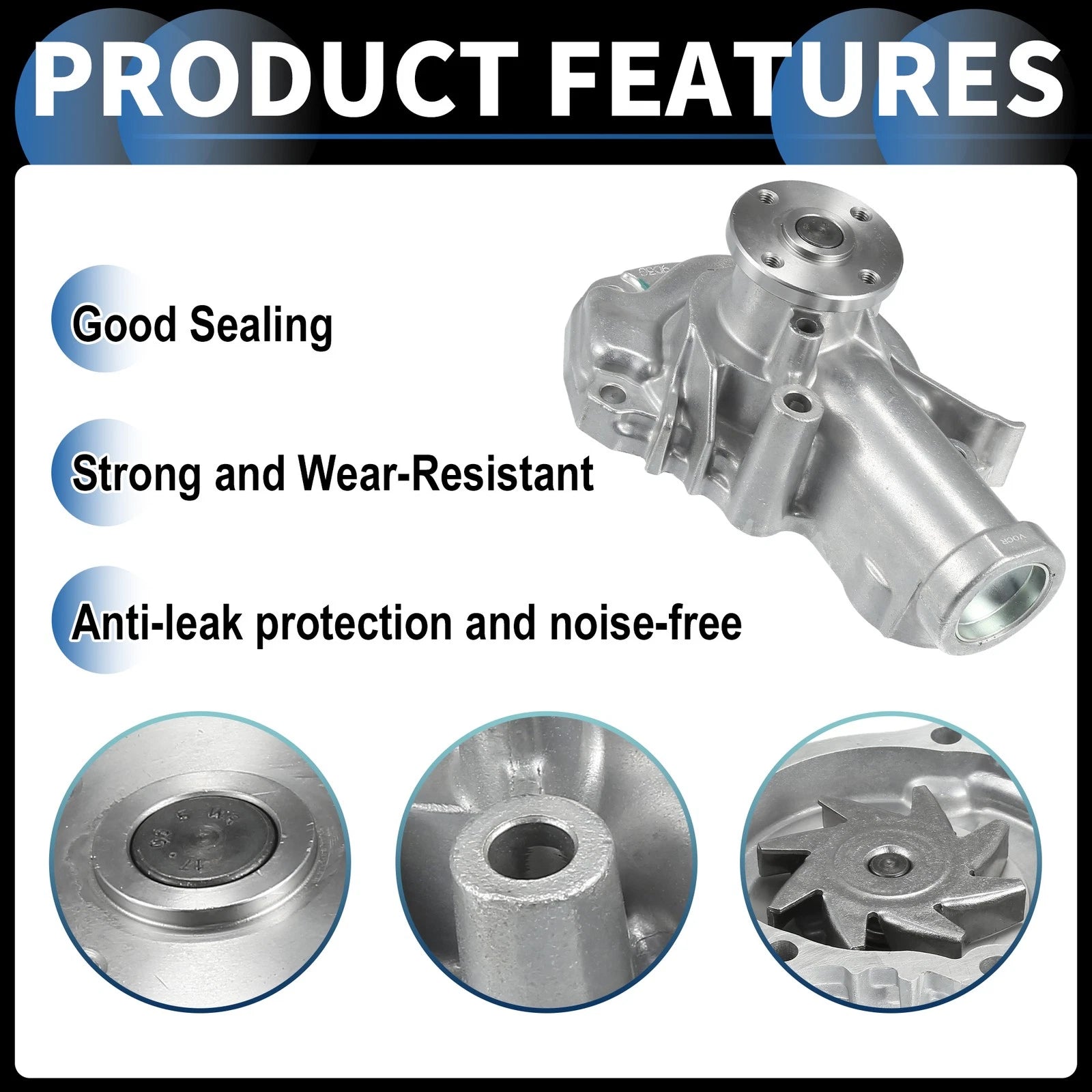 Water Pump with Gasket Kit for Mitsubishi Outlander (2003) No.MD975644