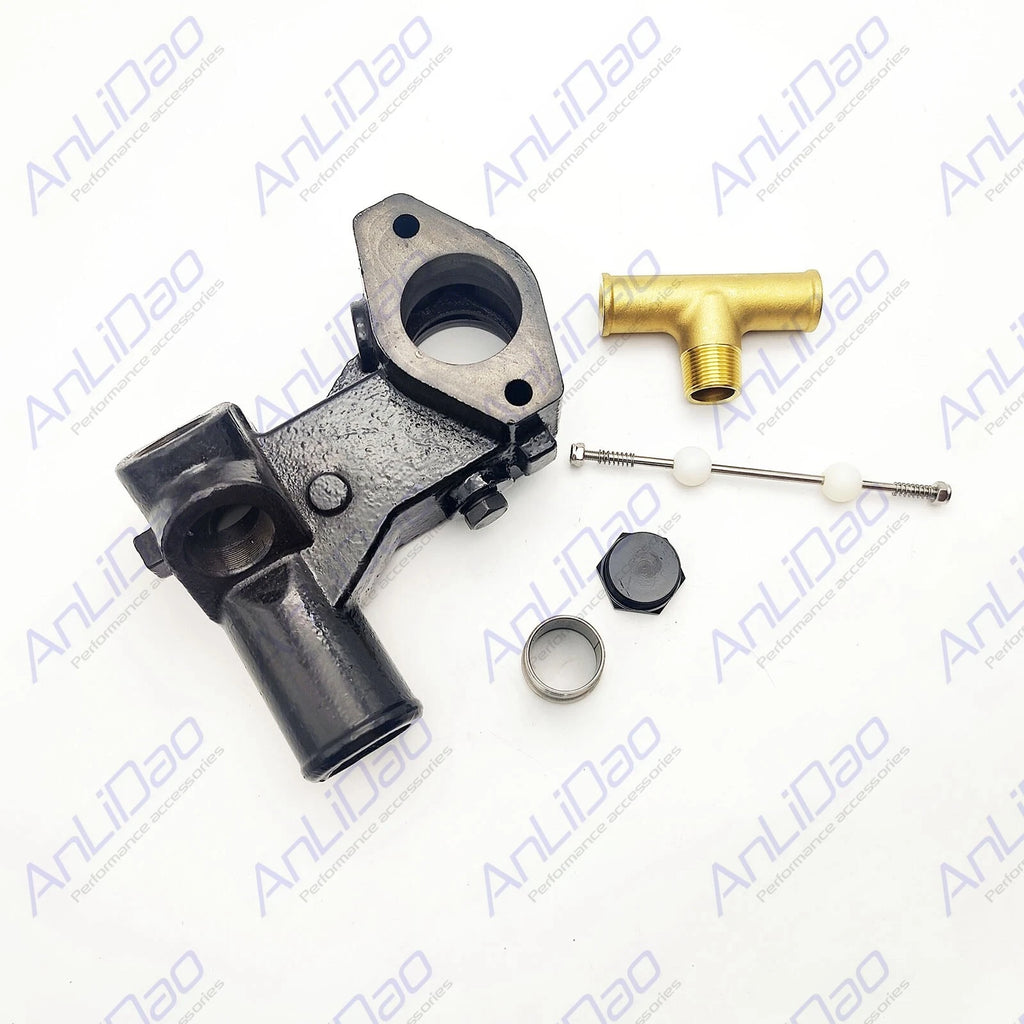 Thermostat Housing Kit Tee Valve for Mercruiser 305 350 454 502 7.4 8.2 V8 (–)