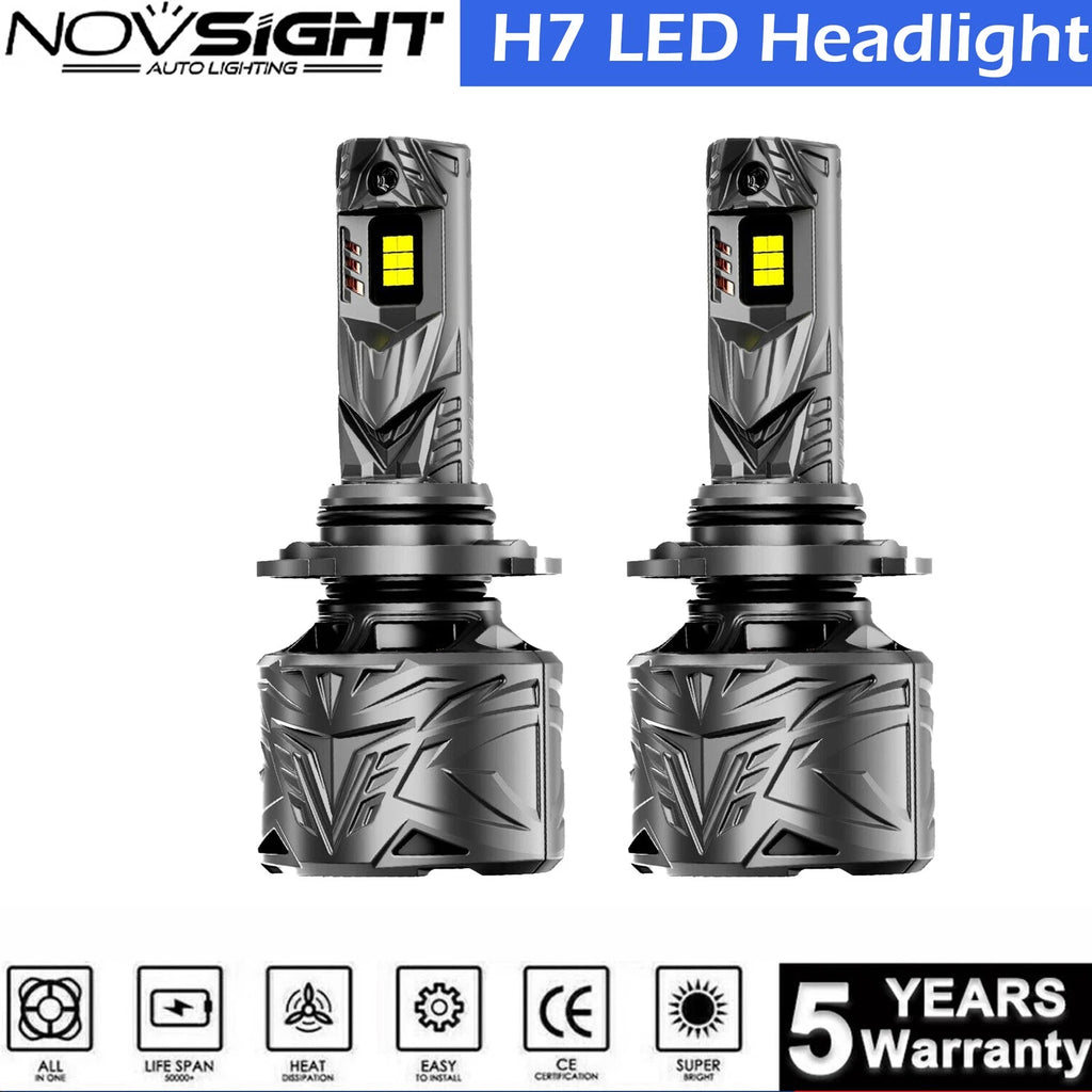 2X H7 LED Headlight Bulbs for