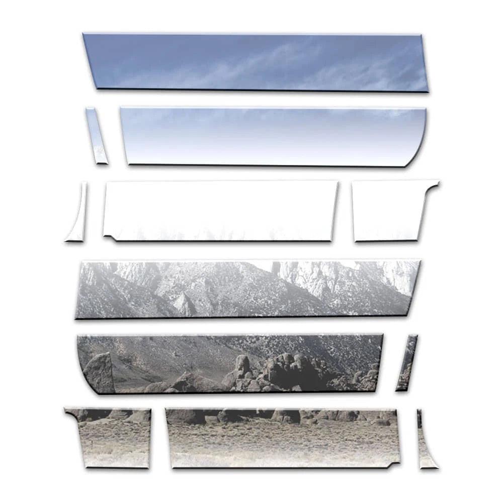 Diamond Grade 12pc 8" Rocker Panels for 2014-18 Chevy Silverado Crew Cab 8' Bed