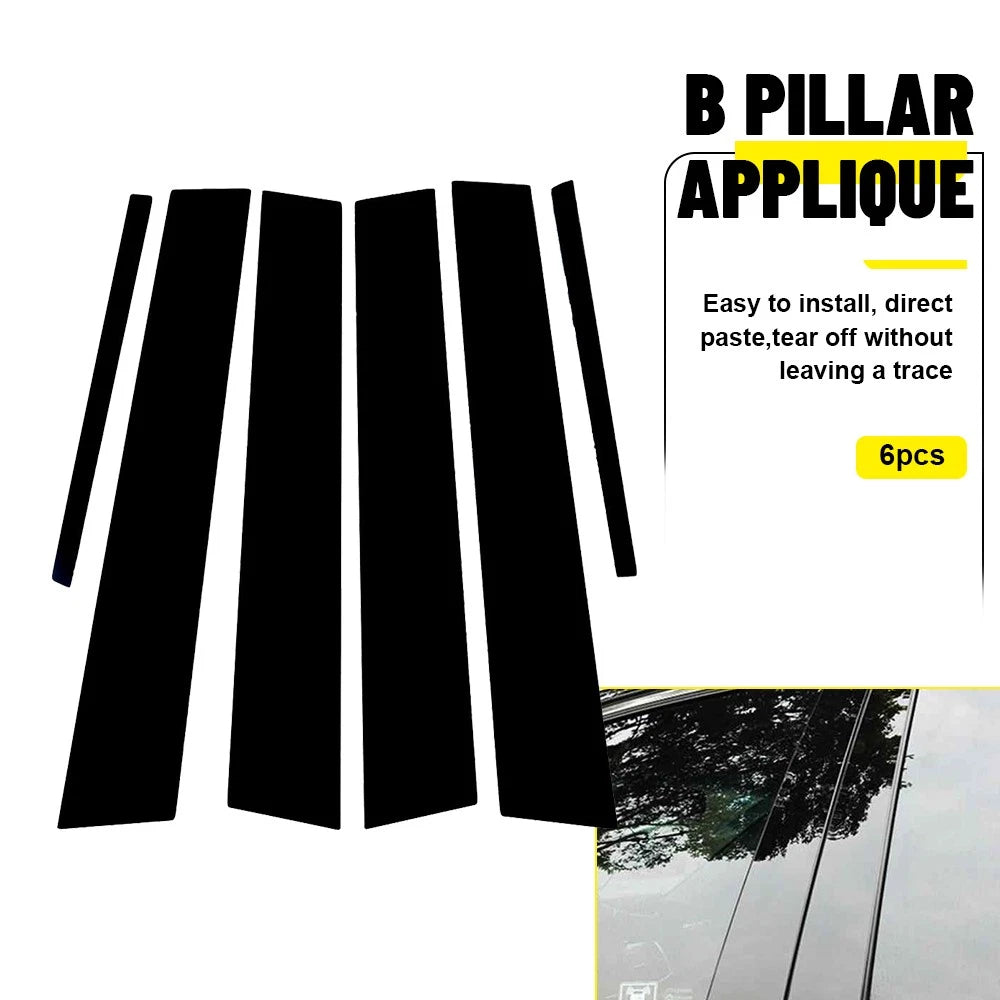 6pcs Piano Black Pillar Posts for Dodge Charger (2011–2021)