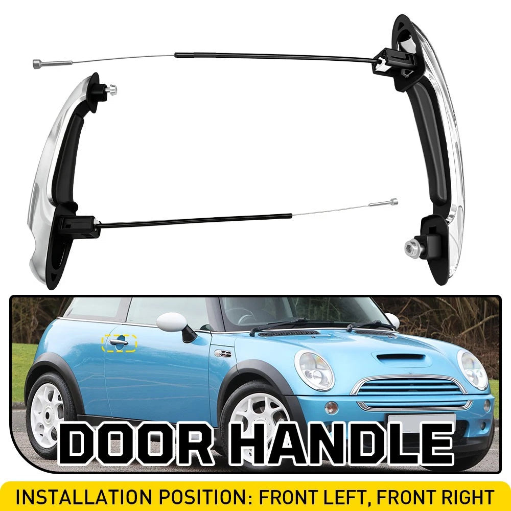 Set of 2 Outside Door Handles for Mini Cooper R50 R52 R53 R55 R58 (2002–2015)