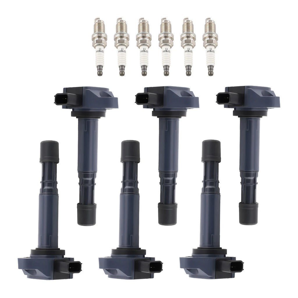 Set of 6 Ignition Coils & Spark Plugs for Acura MDX (2003–2006) & Saturn Vue (2006–2008) 3.5L