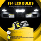 2X T10 LED License Plate Light Bulb for AUXITO (6500K, 168, 2825, 194)