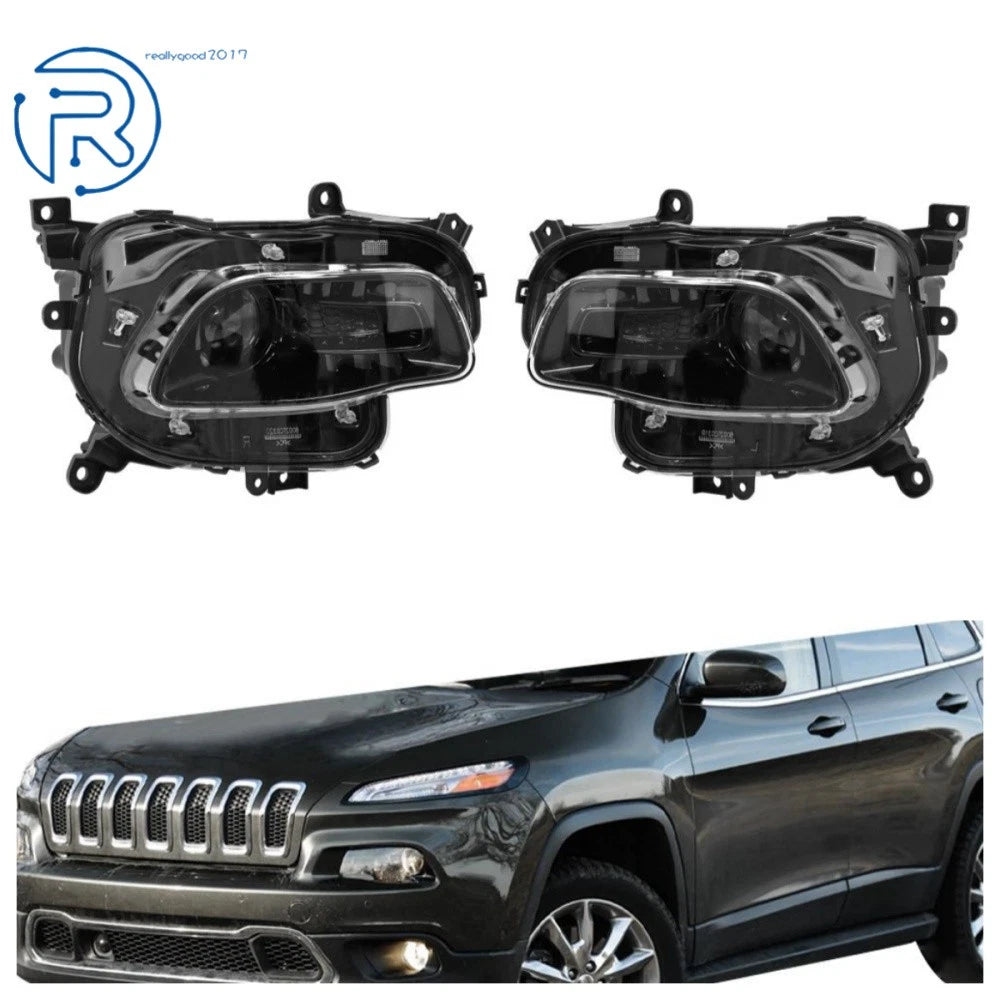 Set of 2 HID/Xenon Headlights for Jeep Cherokee (2014–2018)