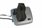 Leather Automatic Shift Boot Cover for Volvo XC90 (2003–2014) Black Yellow Stitch