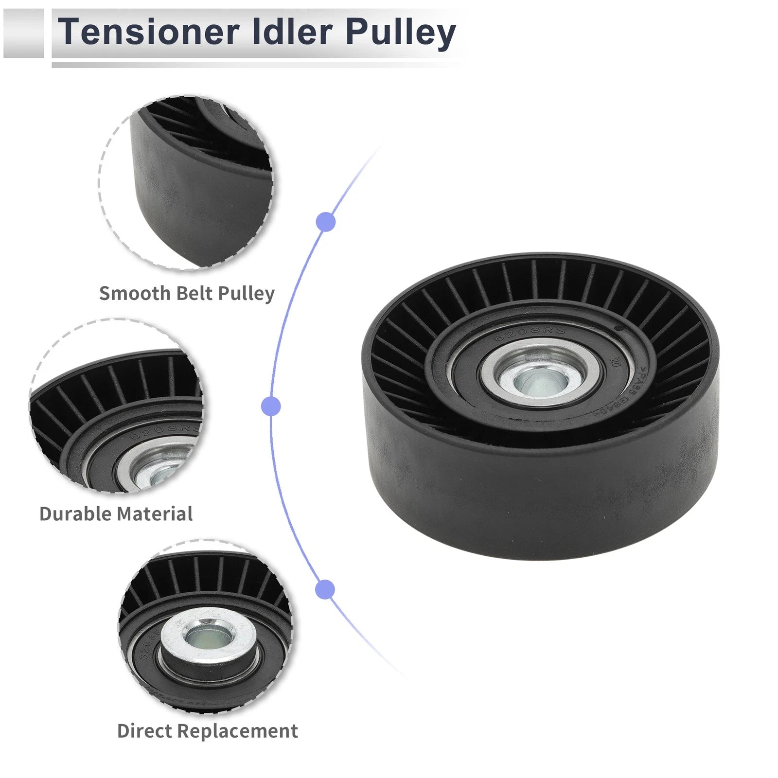 Drive Belt Idler Pulley for Suzuki Grand Vitara (2005–2015) No. 1753078K01