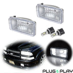 Pair Clear Bumper Fog Lights for Chevy S10 Pickup Blazer (1998–2004)