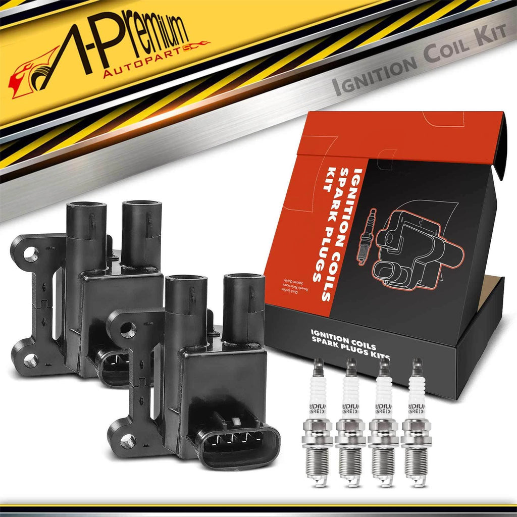 2X Ignition Coil & 4X Iridium Spark Plug for Toyota Corolla (1998–1999)