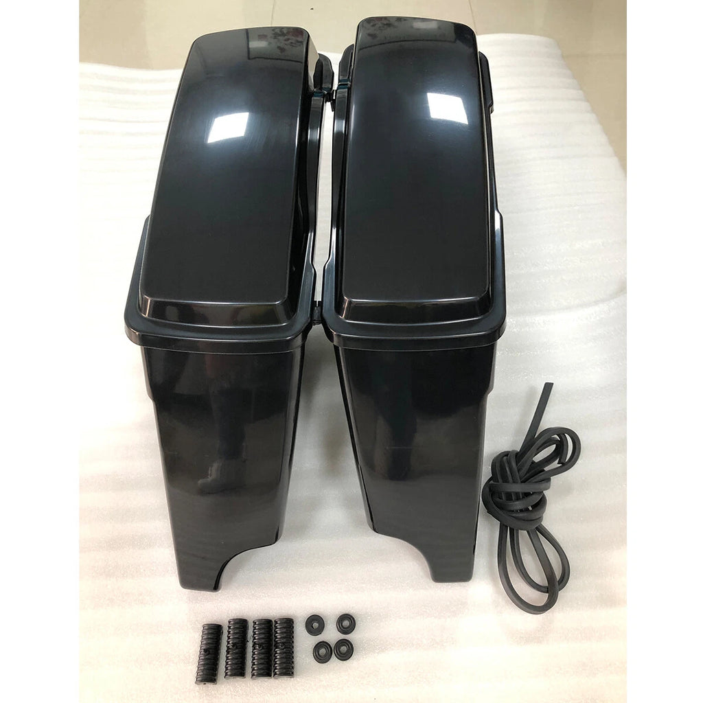 Extended Saddlebags for Harley Road King (1993–2013) - Black 5" Stretched