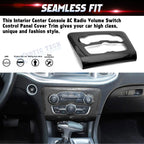 Carbon Fiber Look Central AC Switch Gear Shift Panel Cover for Charger (2015-2023)
