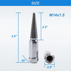 Set of 24 Chrome Spike Lug Nuts for Chevy Silverado Tahoe