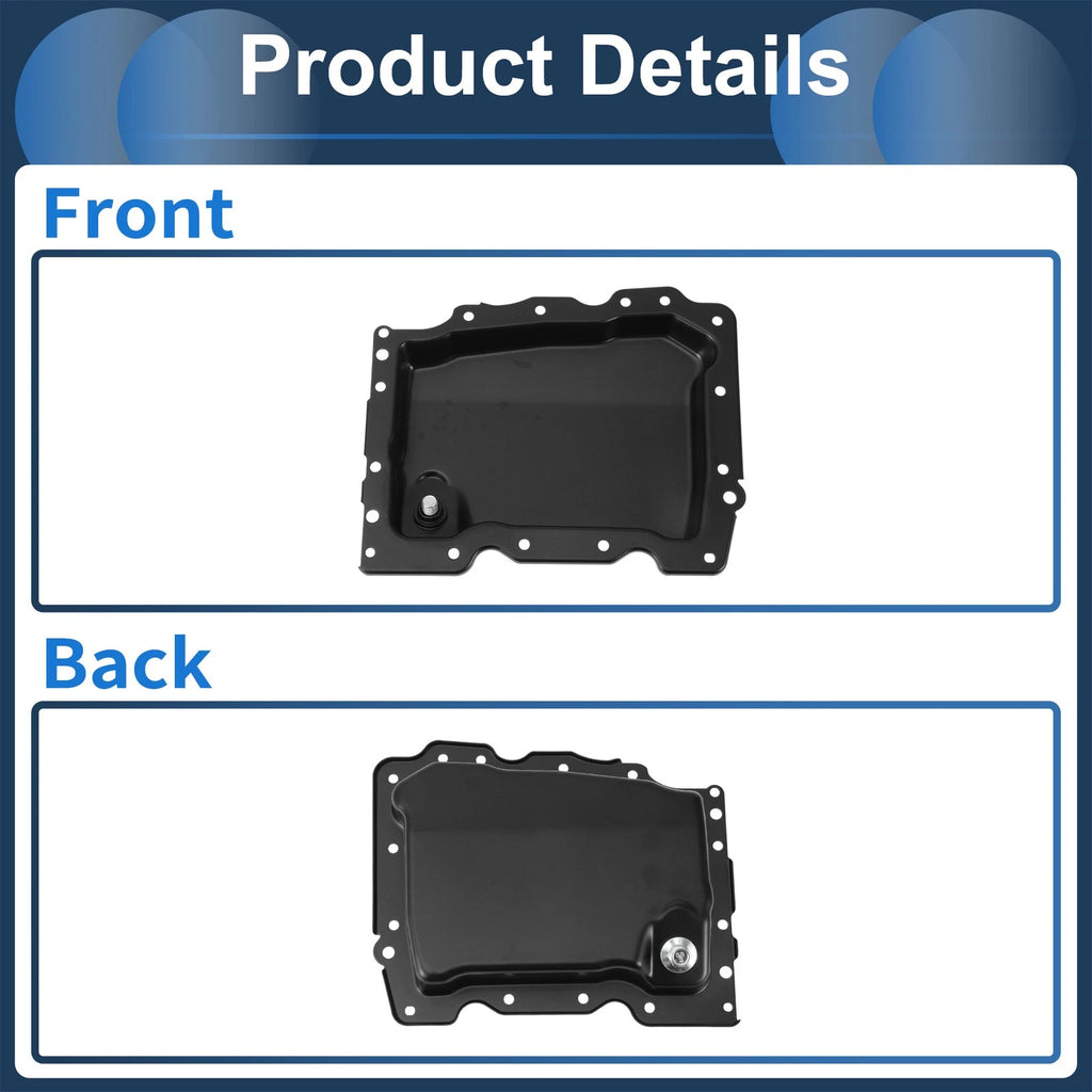 1 Pcs Engine Oil Pan No.12676340 for Buick Envision (2017–2020) Iron Black