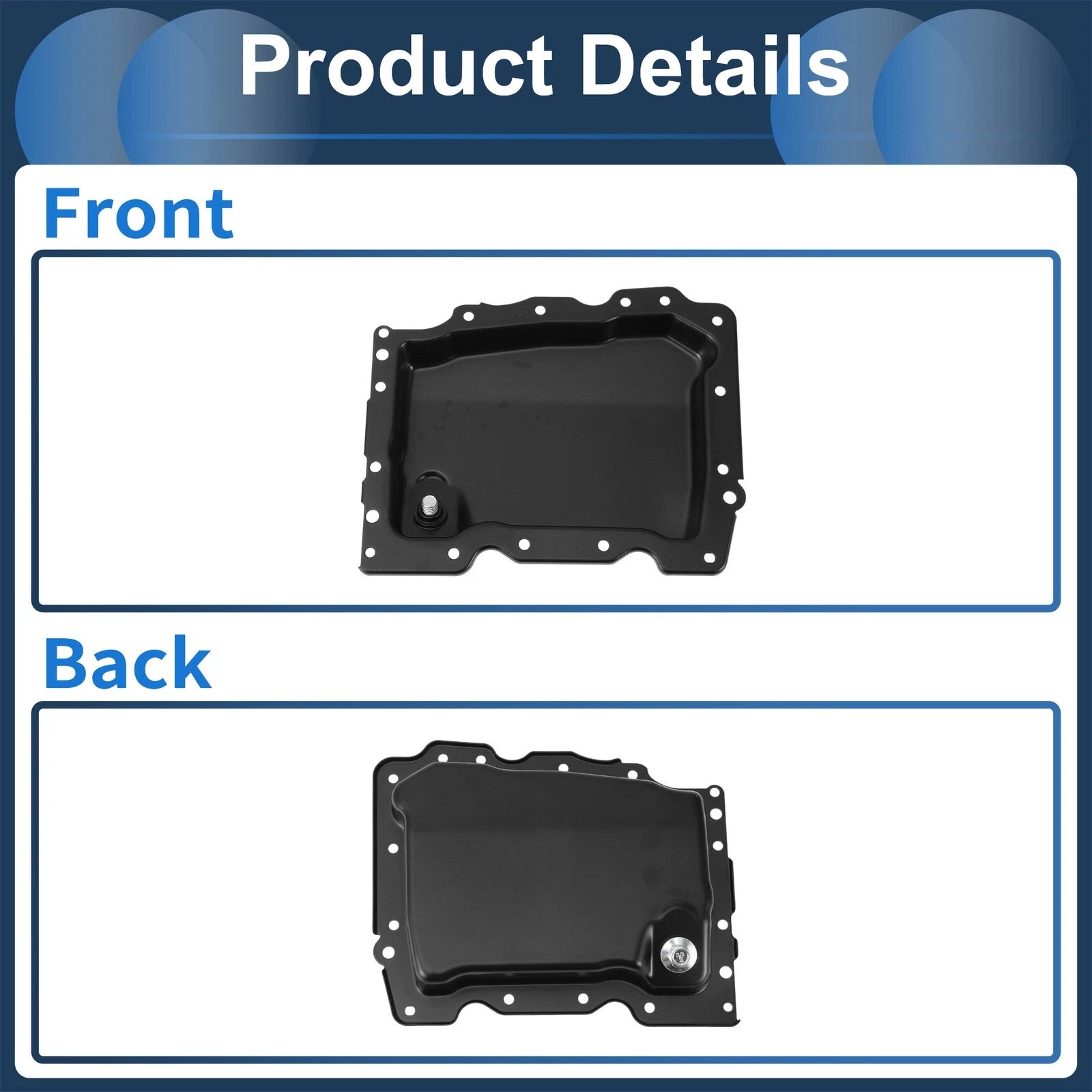 1 Pcs Engine Oil Pan No.12676340 for Buick Envision (2017–2020) Iron Black