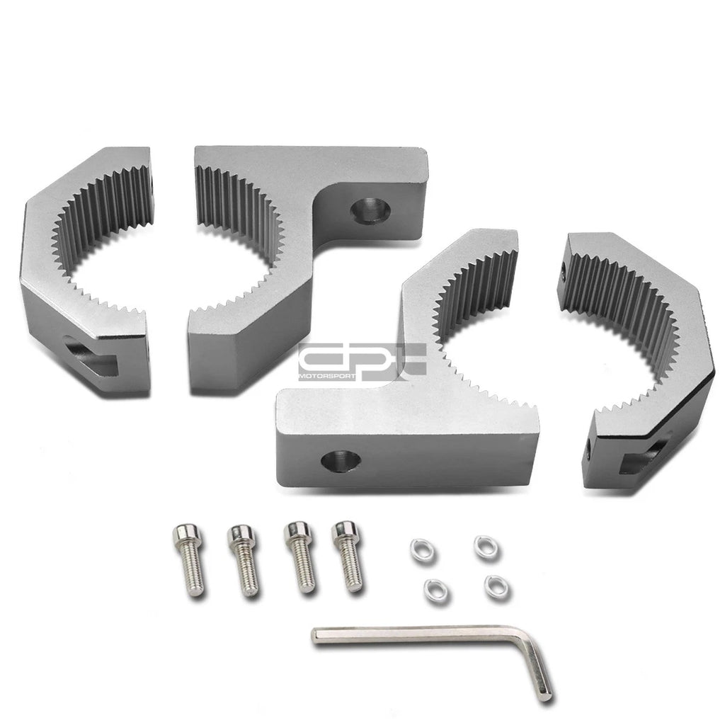 2" OD Round Rack/Bull Bar Brackets Pair for Clamp On Fog Light Bar