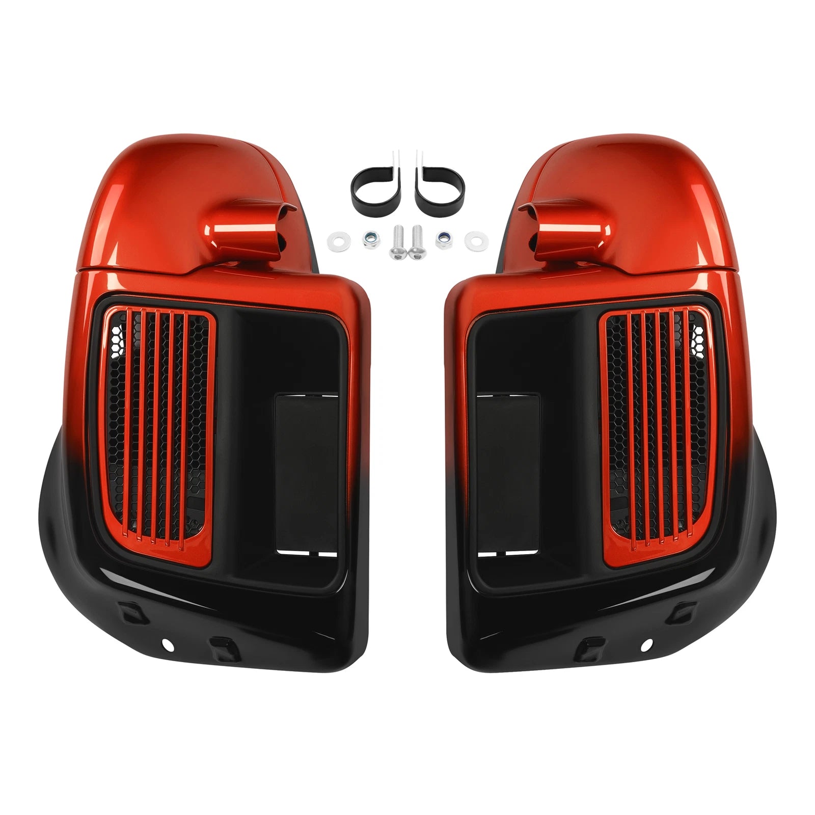 Lower Vented Fairing for Harley Electra Glide (2014–2023) Sunset Orange/Black Fade
