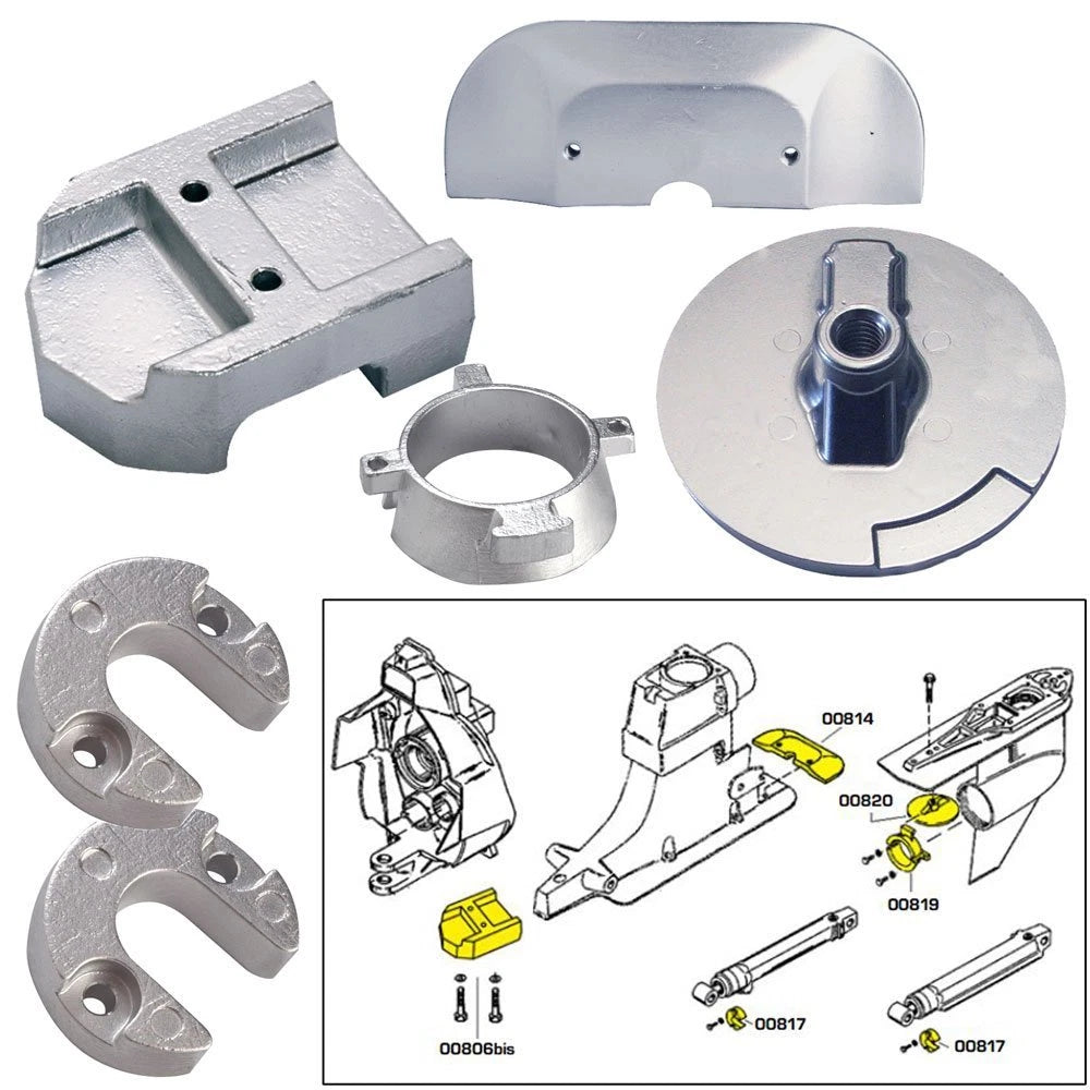 Aluminium Anode Kit for Mercruiser Alpha One Gen 2 (Replaces 888756Q03)
