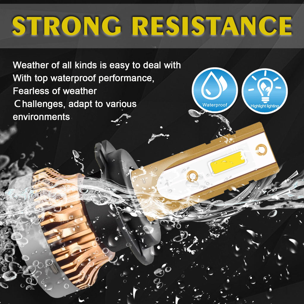 H7 3000K LED High Beam Headlight Bulbs for Audi A3 A4 A5 A6 Q5 Q7 (2016-2021)