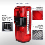Driver Side Halogen Tail Light for Ford F-250 Super Duty (2023–2025) w/ Blind Spot