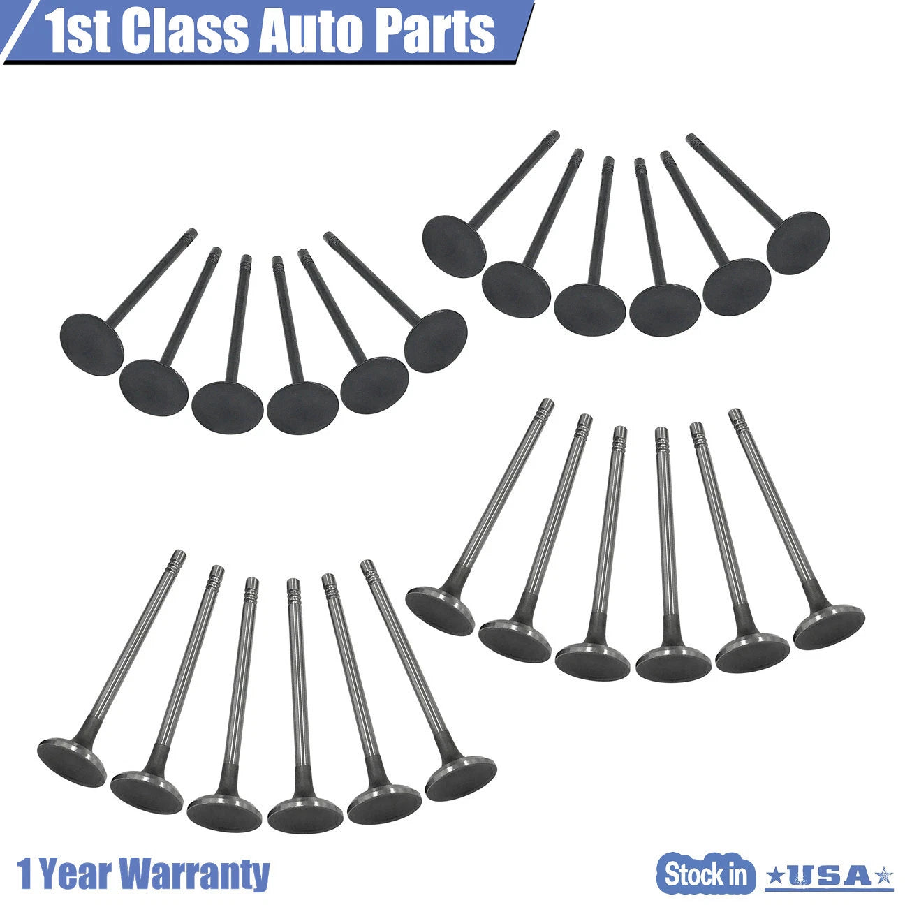 24PCS Intake Exhaust Valve Kit for Mitsubishi 3000GT Turbo (1991–1999)