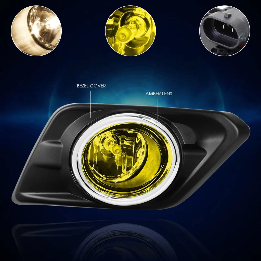 Fog Lights for Nissan Rogue (2014–2016) - Amber Lens, Switch & Bezel