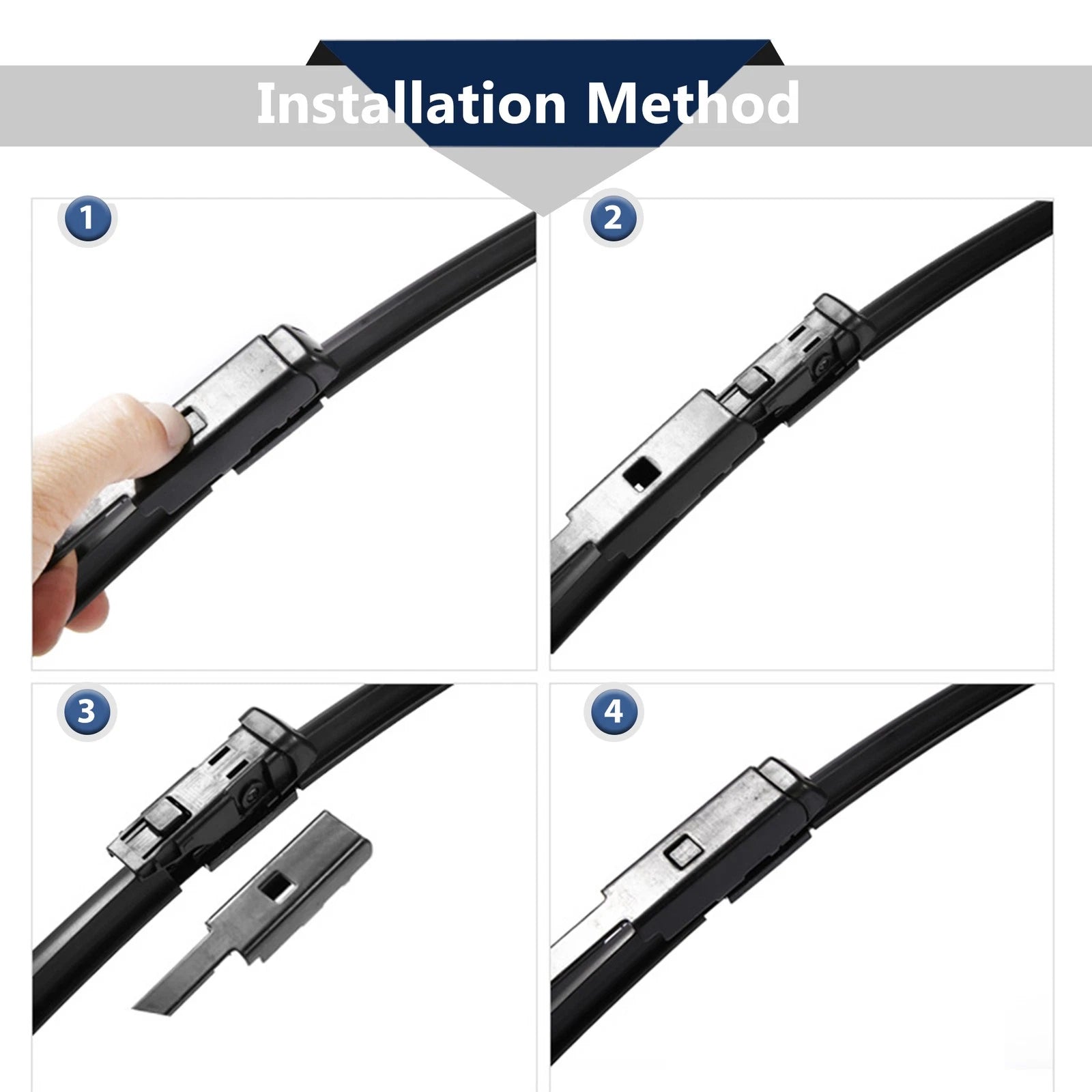 Set of 3 Front Windshield Wiper Blades for Nissan Rogue (2008–2013)