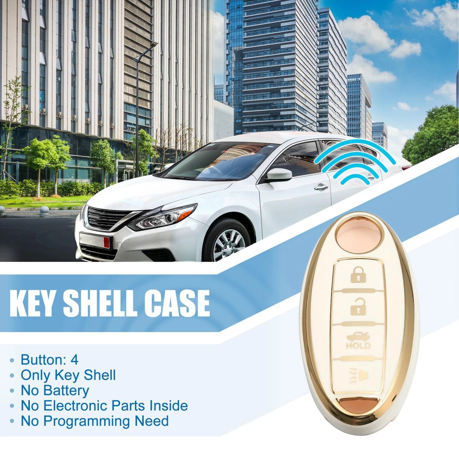 Silicone Key Fob Case Cover for Nissan Altima Sentra Maxima (2010–2023)