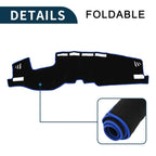 Dashboard Dash Cover Mat for Toyota Harrier 80 (1 Set, Black Blue)