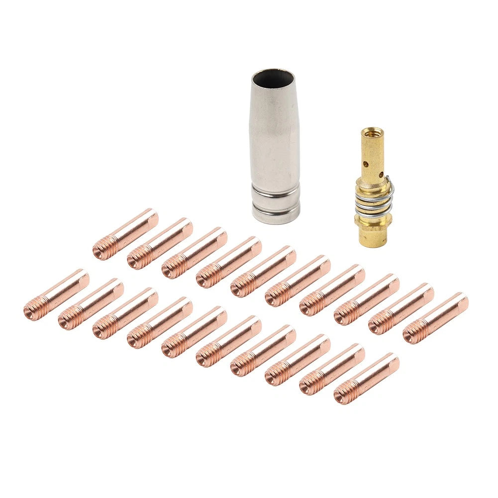 22pcs Mig Welding Gun Tip Kit for MB 15AK MIG125 MIG135