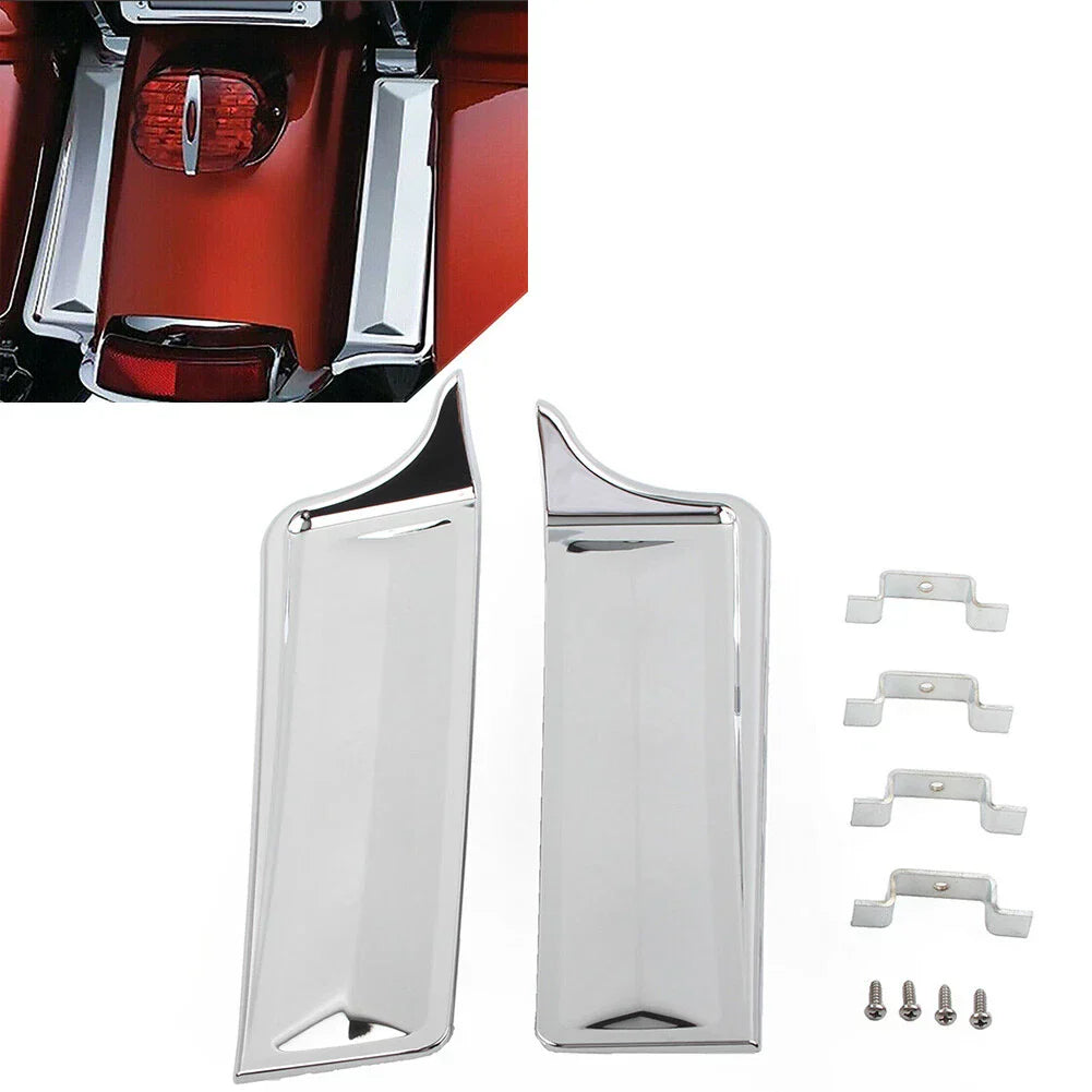 Chrome Rear Fender Saddlebag Filler Panels for Harley Touring Electra Glide (2009-2023)