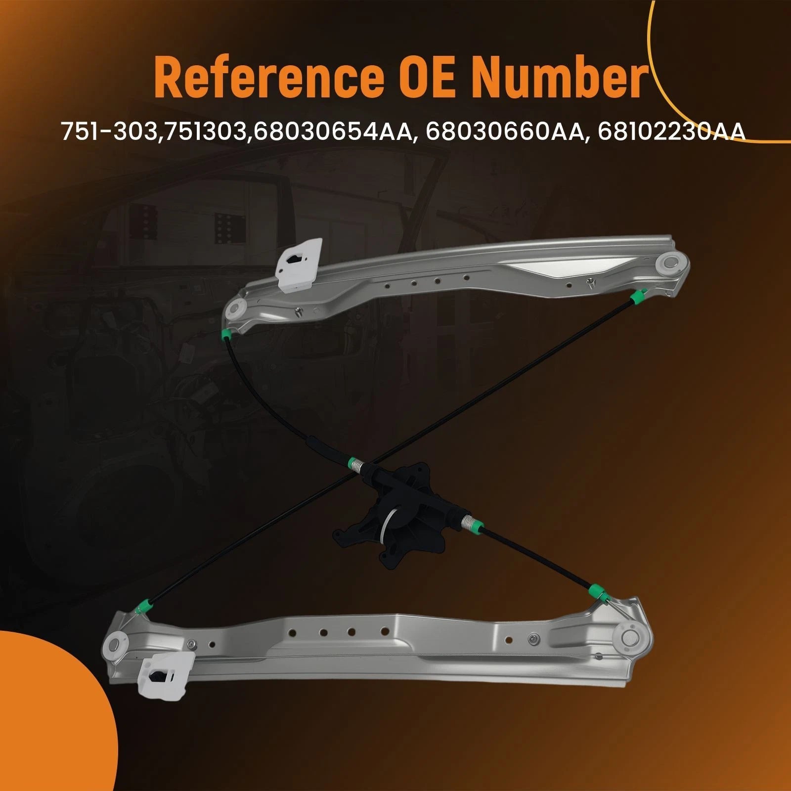 Front Right Electric Window Regulator for Dodge Grand Caravan (2008–2020)