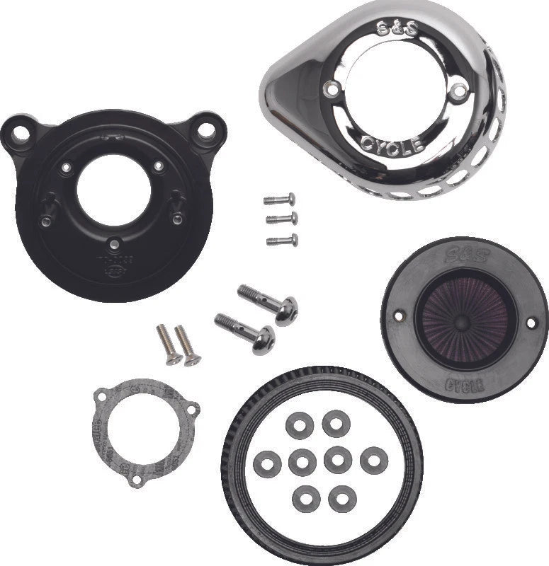 S&S Cycle Stealth Air Stinger Kit for Harley BT (2001–2017) - Chrome Teardrop