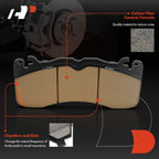 4X Front Ceramic Brake Pads for Ford Mustang (2015–2022) Convertible Coupe