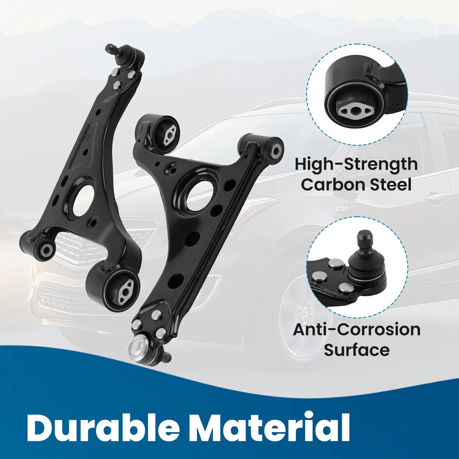 2x Front Lower Control Arms for Buick Encore (2013–2022) Chevy Trax (2013–2022)
