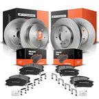 Front & Rear Disc Brake Rotors and Ceramic Pads for Chevrolet Saturn Pontiac (2004–2009)
