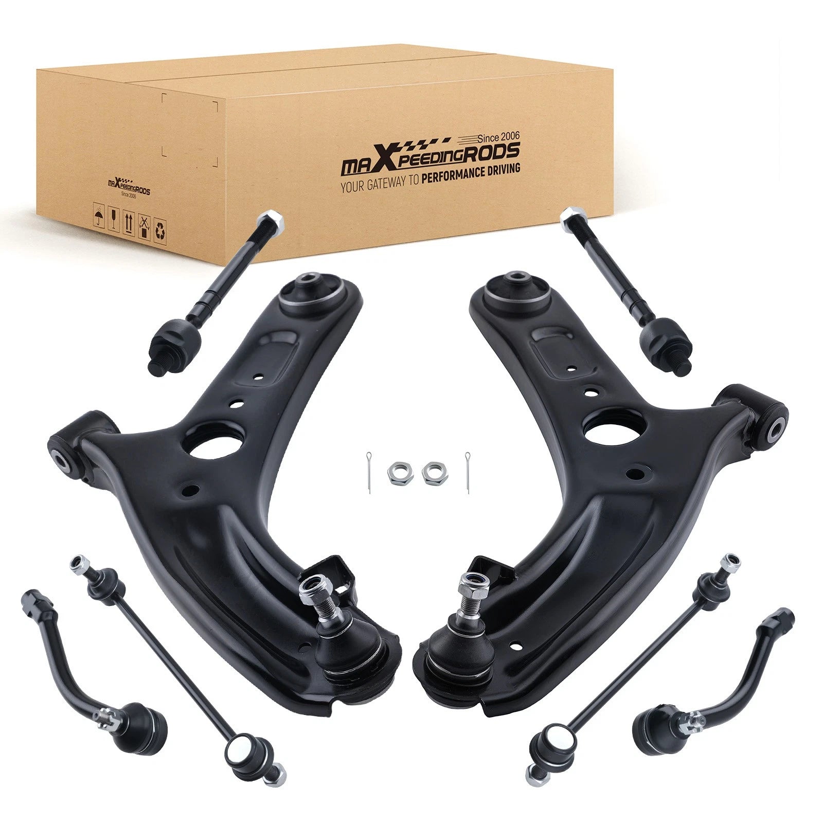 8pc Front Lower Control Arms w/Ball Joint for Hyundai Elantra (2011–2016)