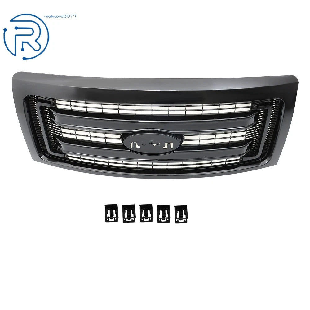Front Upper Grille for Ford F-150 Regular Cab (2009-2014) Black Textured