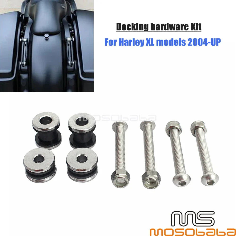 Sissy Bar Docking Mounts for Harley Sportster XL1200 XL883 XL1200T (04-20)