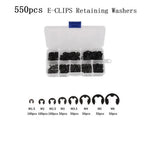 550pcs Assorted Clips Set for Universal Applications (C Circlip)