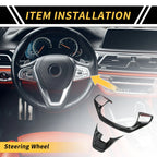Set of 2 Carbon Fiber Steering Wheel Cover Trims for Ford Maverick (2022–2024)