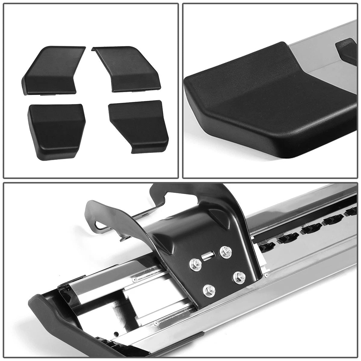 Set of 2 Stainless Steel Running Boards for Ford F150/Super Duty (2015–2020)