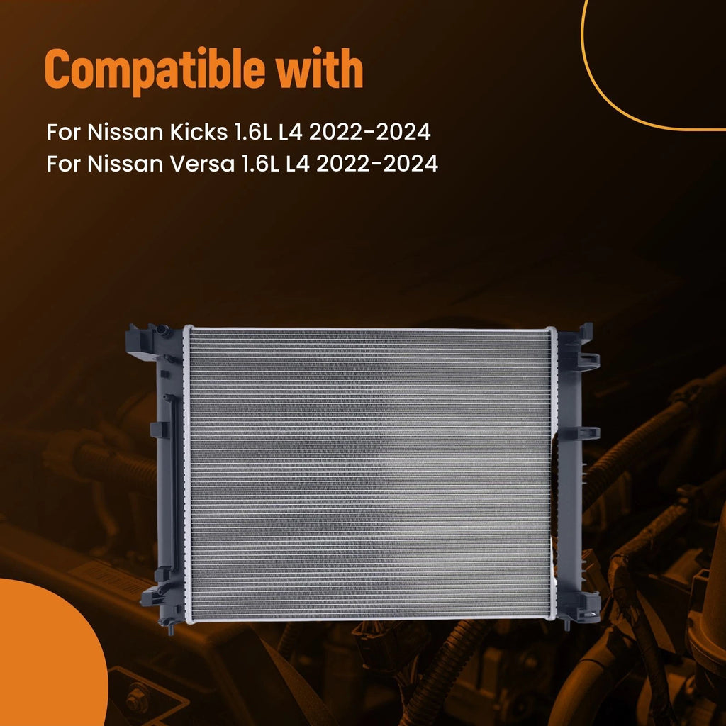 Aluminum Engine Radiator for Nissan Kicks/Versa L4 1.6L (2018–2024) 13786
