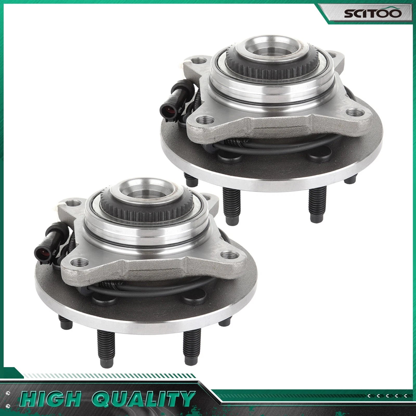 2X Front Wheel Bearings Hub for Ford F-150 (2004–2008) 4.2L 4WD