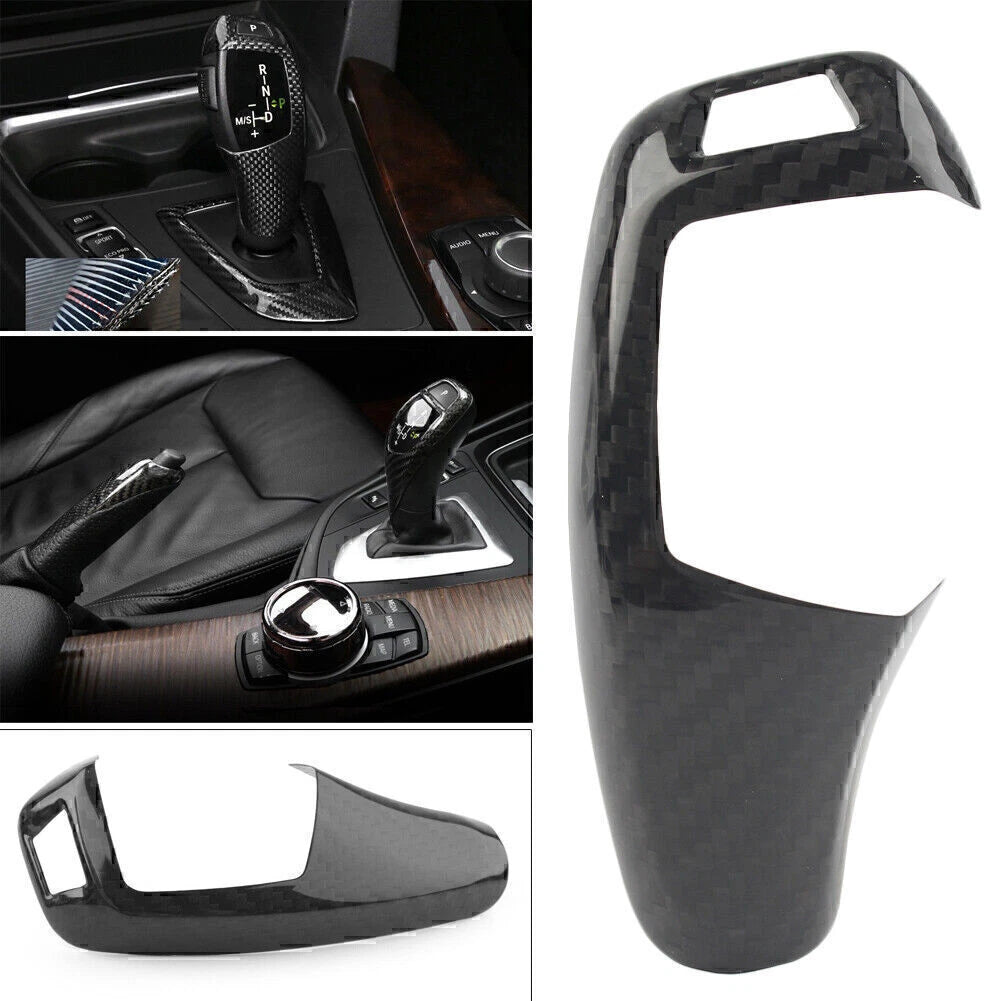 Carbon Fiber Trim Gear Shift Knob Cover for BMW 1 2 3 4 5 Series