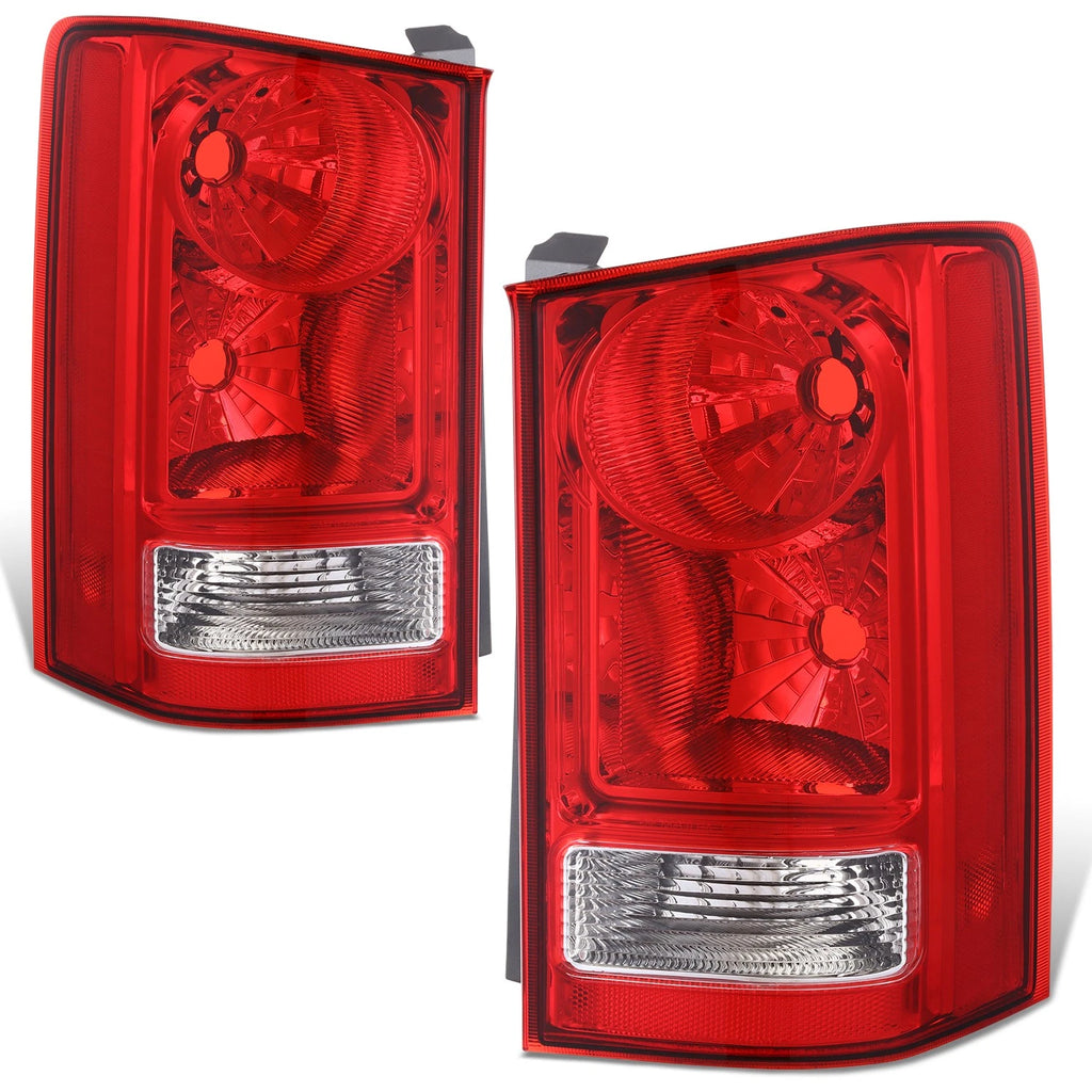 Chrome Housing Red Lens Tail Lights for Honda Pilot (2009–2015)