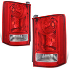 Chrome Housing Red Lens Tail Lights for Honda Pilot (2009–2015)
